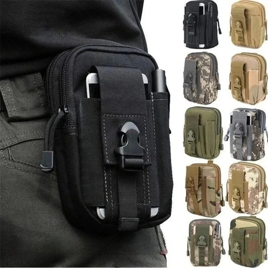 Nylon MOLLE Pouch Tactical Waist Pack Bag | Heavy-Duty Outdoor Phone Pocket Fanny Pack | Premium EDC Tool Bag for Outdoor Sports | Lightweight Utility Belt Pack for Running & Hiking Luxegan