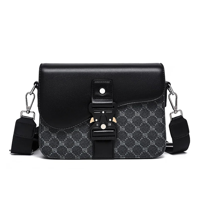 Jacquard Pattern Men's Crossbody Bag | Sophisticated "Diamond Satchel" Silhouette | High-End Casual Business Commuter Bag | "Dignified" High-Performance Waterproof Sling for Radiant Versatile Styling Luxegan