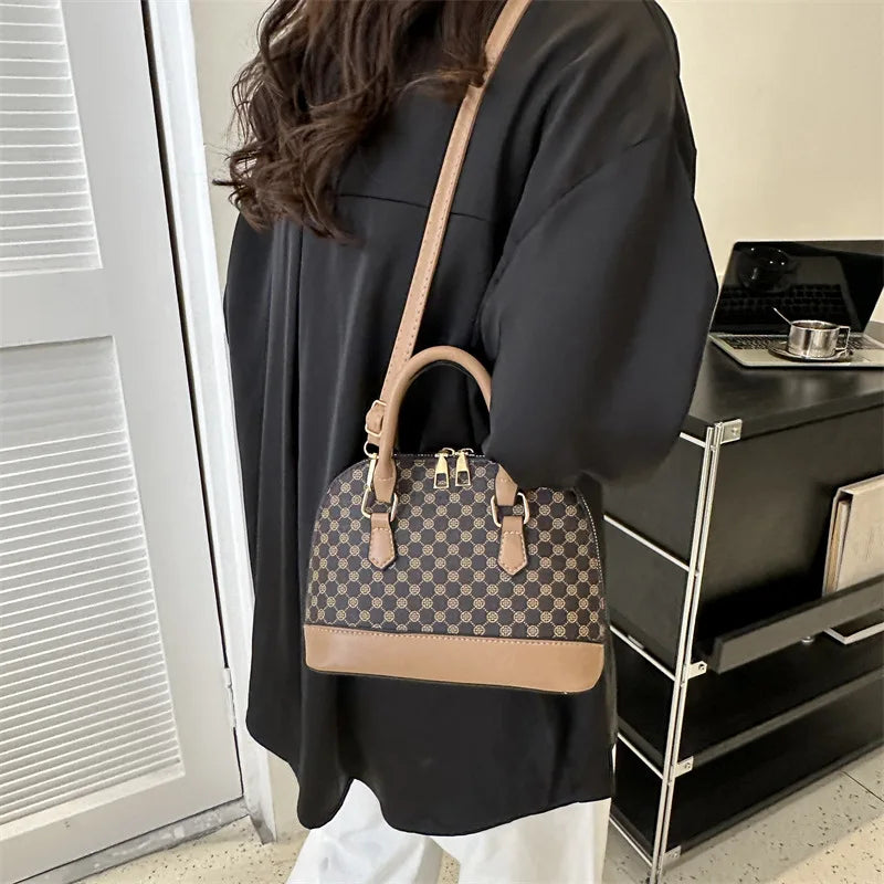 Small Plaid Shell Bag | Fashion Shoulder & Crossbody Purse Luxegan
