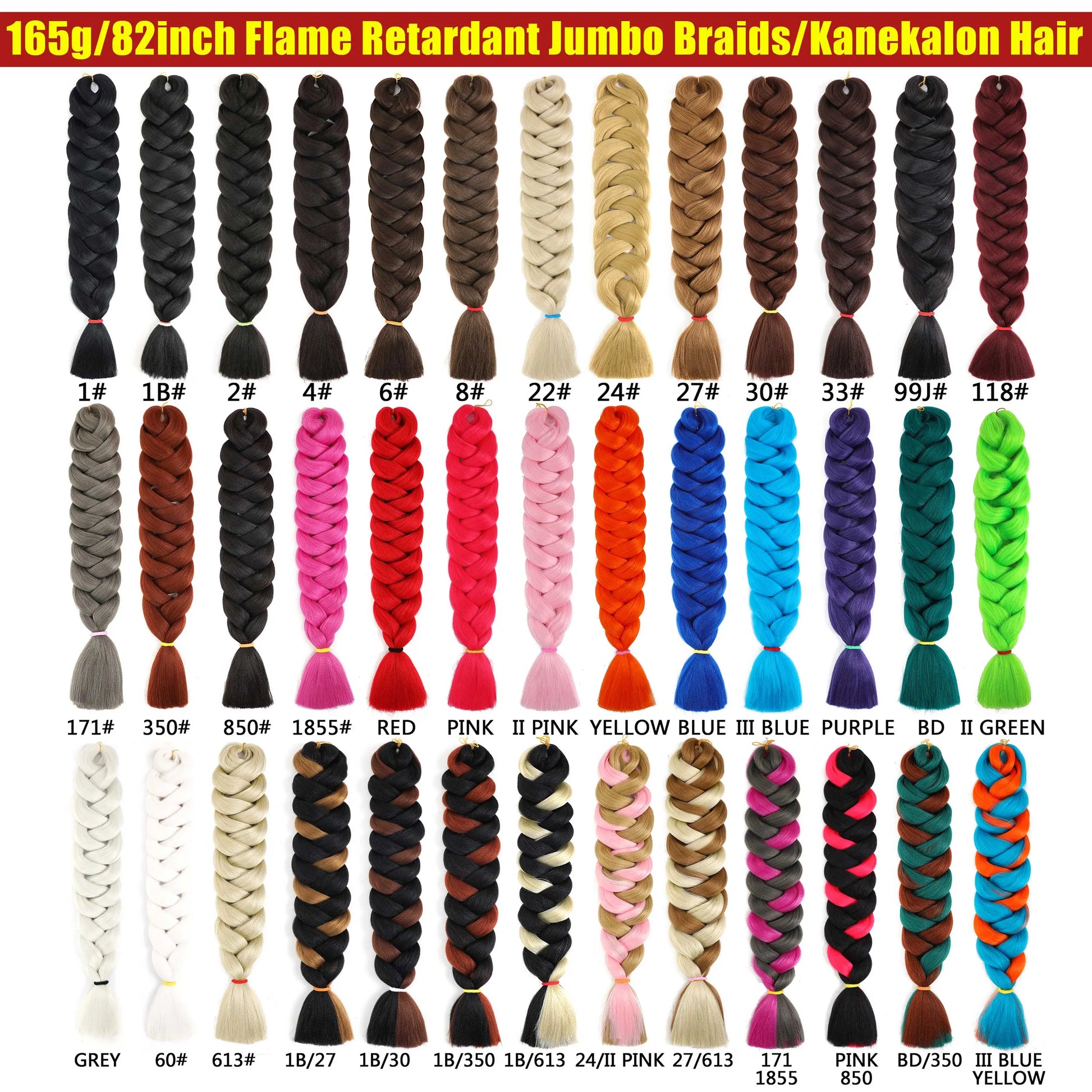 82 Inch Pre-Stretched Kanekalon Jumbo Braiding Hair – Crochet Braid Extensions for Black Women Luxegan