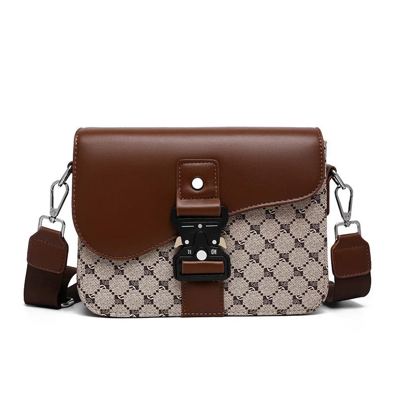 Jacquard Pattern Men's Crossbody Bag | Sophisticated "Diamond Satchel" Silhouette | High-End Casual Business Commuter Bag | "Dignified" High-Performance Waterproof Sling for Radiant Versatile Styling Luxegan
