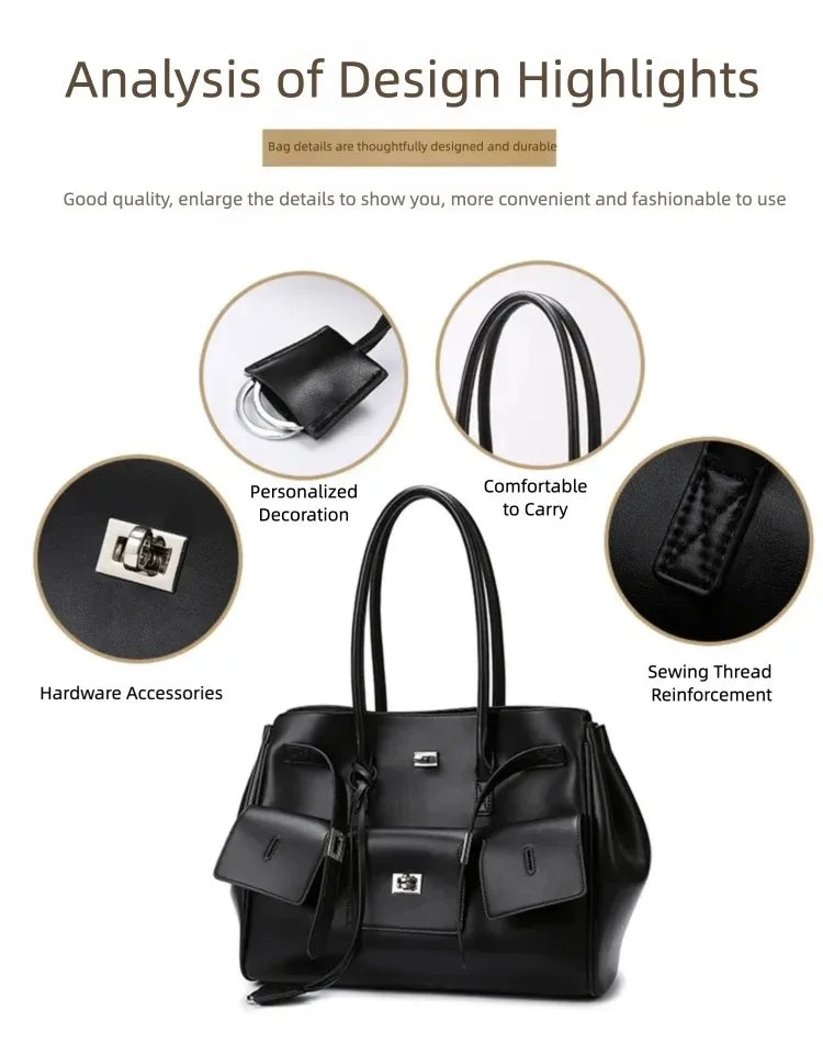 Bolso tote para mujer, moderno y sencillo, bandolera de alta gama, bolso de viaje de gran capacidad, bolso de moda, bolso de compras repelente al agua