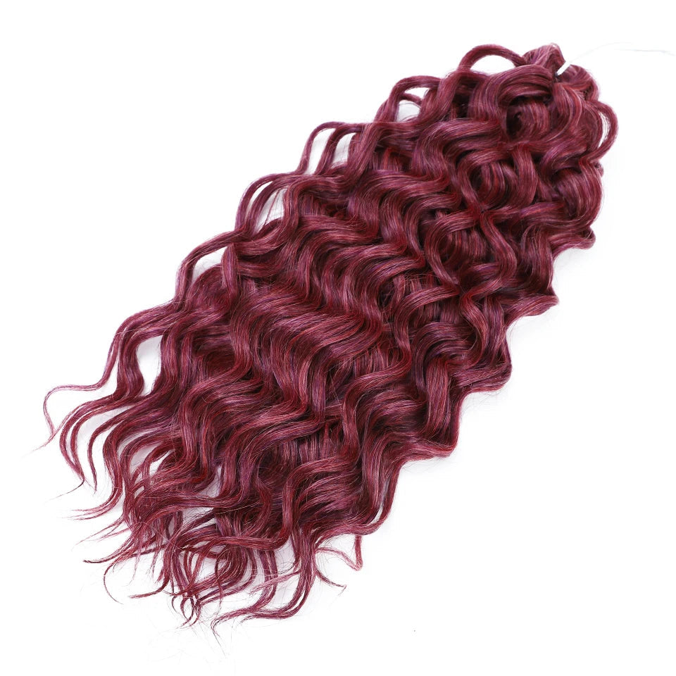 Afro Curls Deep Wavy Twist Crochet Hair Extensions – Ombre Synthetic Braiding Hair for Women - view 3