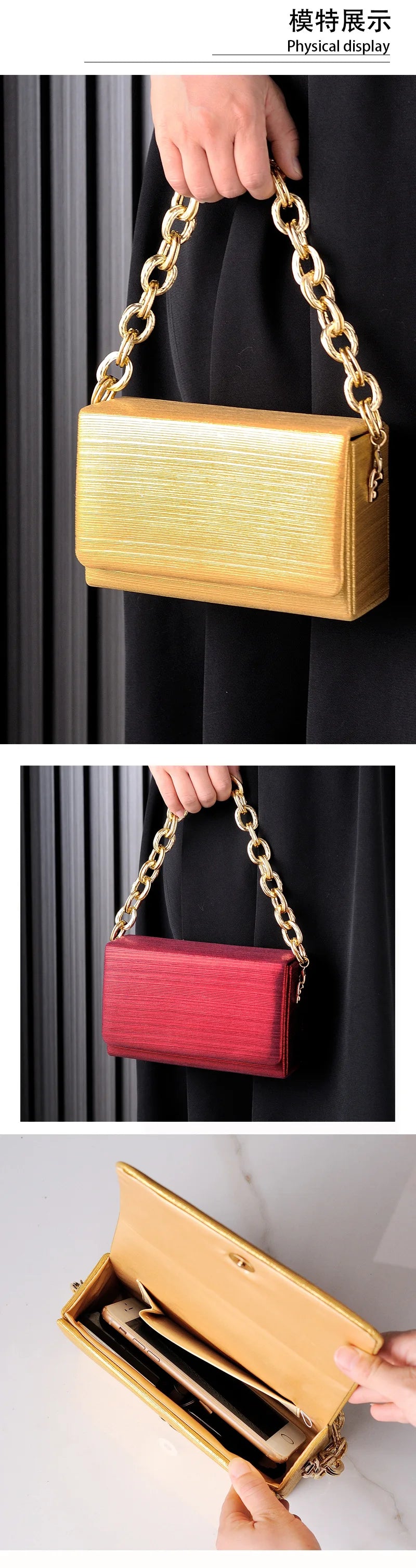 Orange Square Bag | PU Fashion Handbags & Luxury Designer Side Shoulder Bag Luxegan