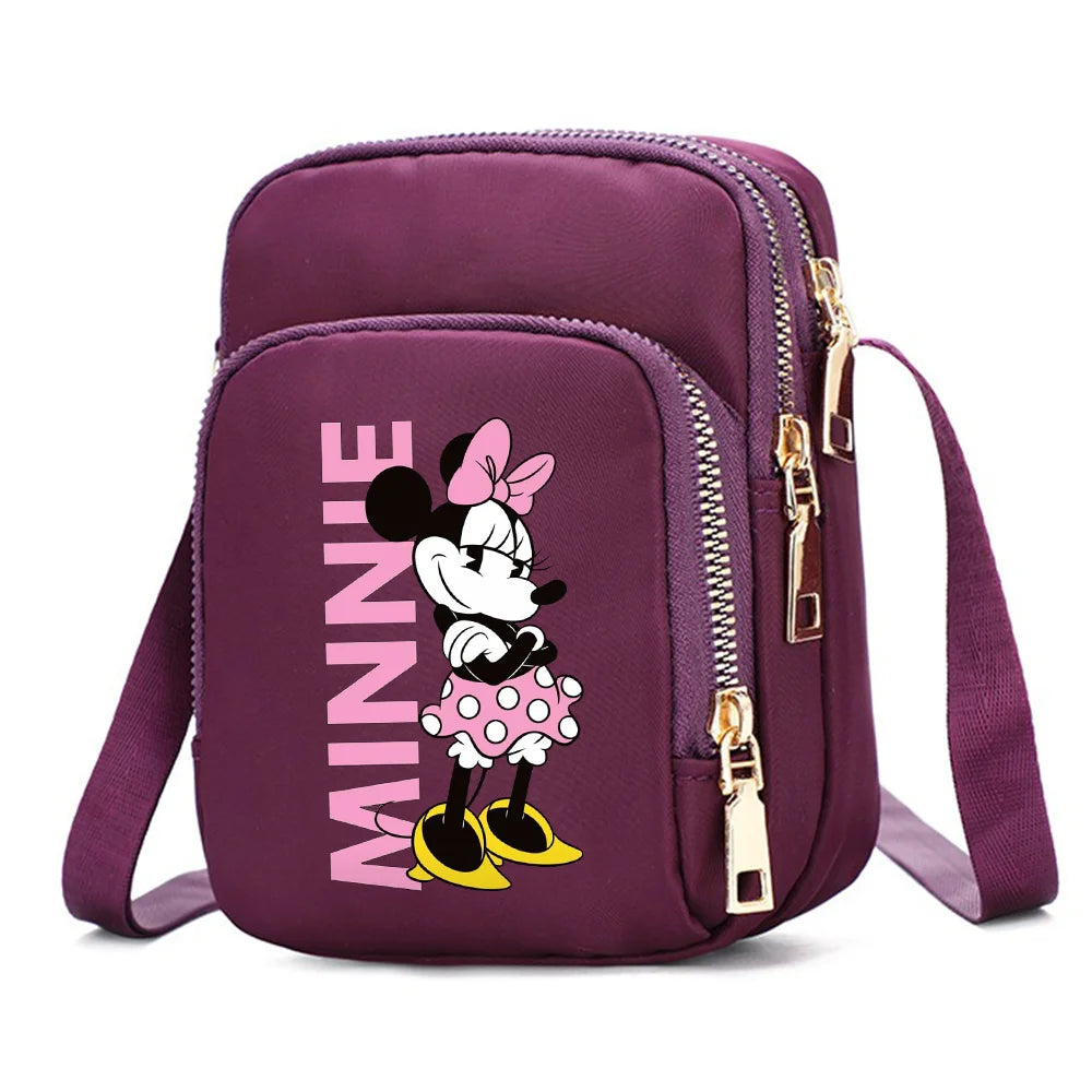 Mickey & Minnie Mouse Shoulder Bag | Cartoon Crossbody Handbag Luxegan