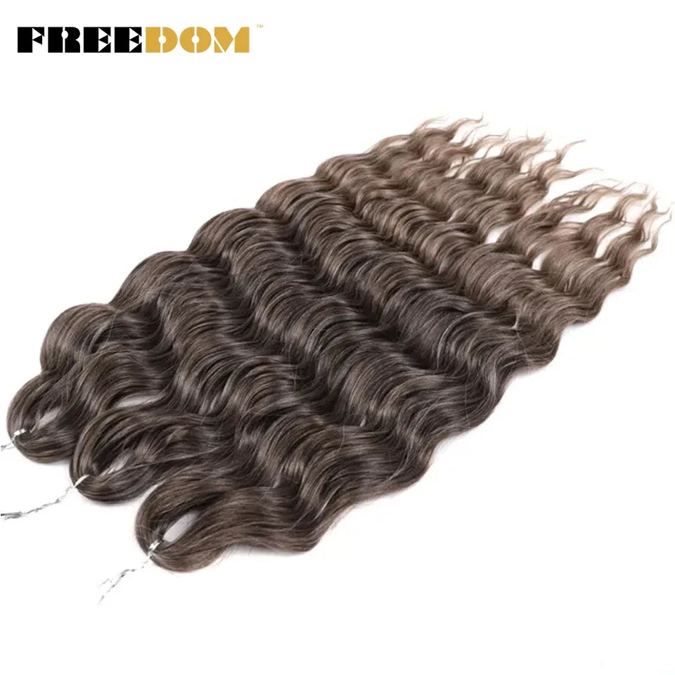 FREEDOM Synthetic Water Wave Crochet Braiding Hair 24 Inch – Ombre & Multi-Tone | 88 Colors | 300g - view 37