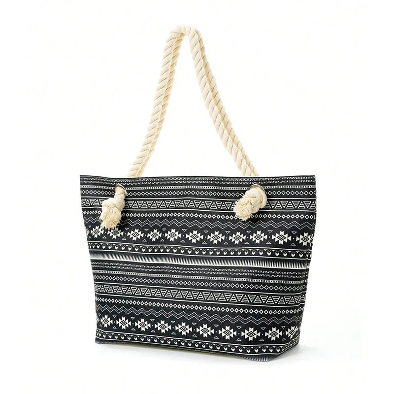 Women's Shoulder Bag | Casual Canvas Printing & Beach Style Handbag Luxegan