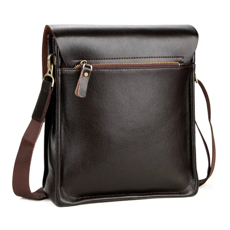 Polo Vertical Men's Crossbody Bag | Leisure Business Single Shoulder Bag (PU Leather, Solid, Versatile Trend) Luxegan