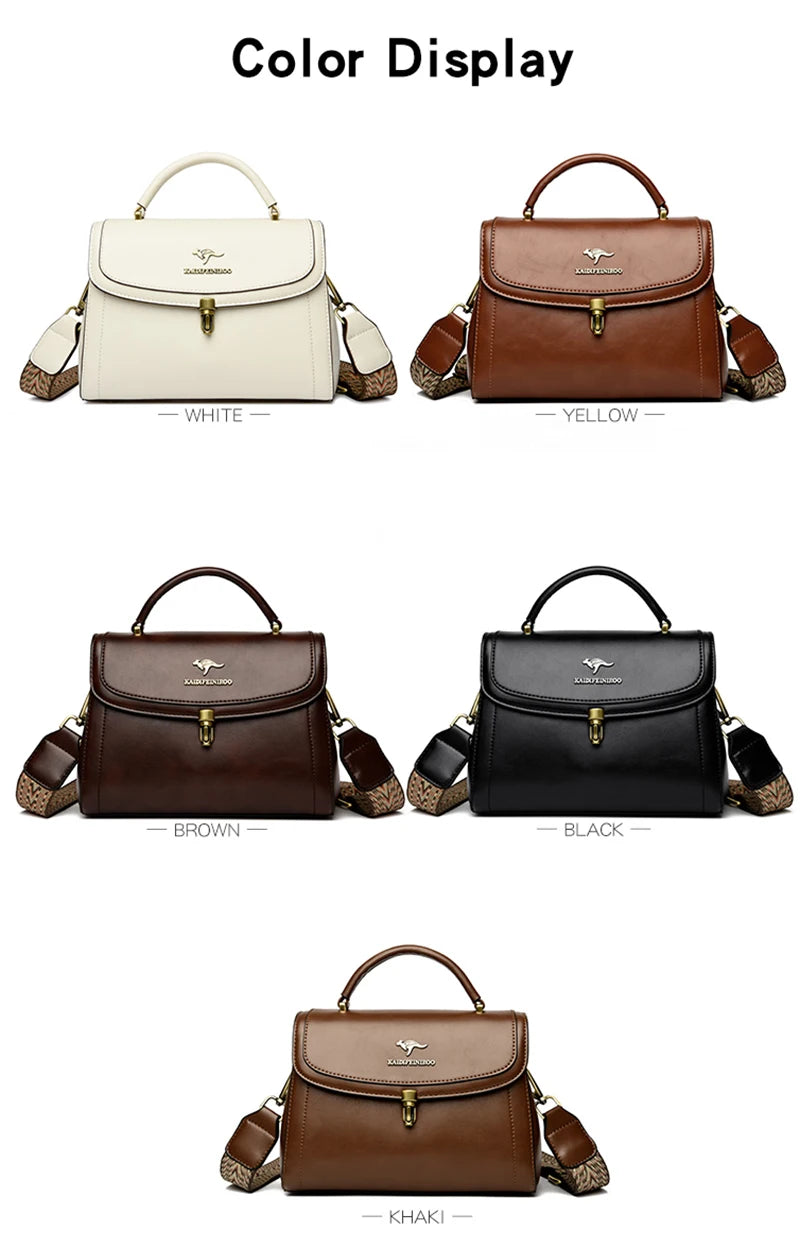 High Quality Leather Shoulder Crossbody Bags for Women 2024 Ladies Luxury Designer Fashion Handbags Female Messenger Sac A Main