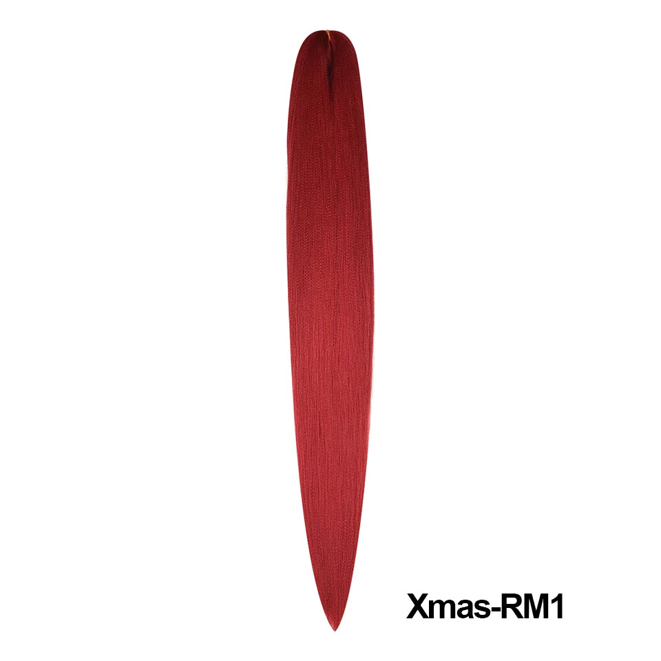 Christmas Kanekalon Jumbo Braid Hair Extensions | Yaki Straight | 1 Strand