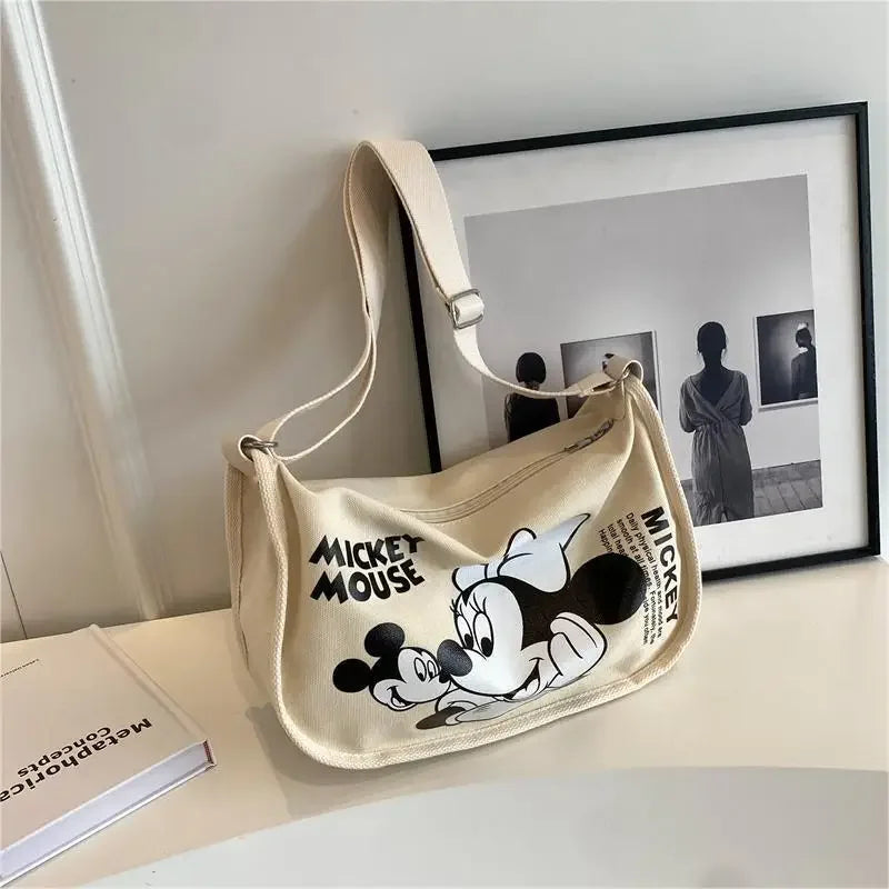 Disney Mickey Mouse Canvas Tote Bag | Large Capacity Shoulder & Crossbody Hobo Luxegan
