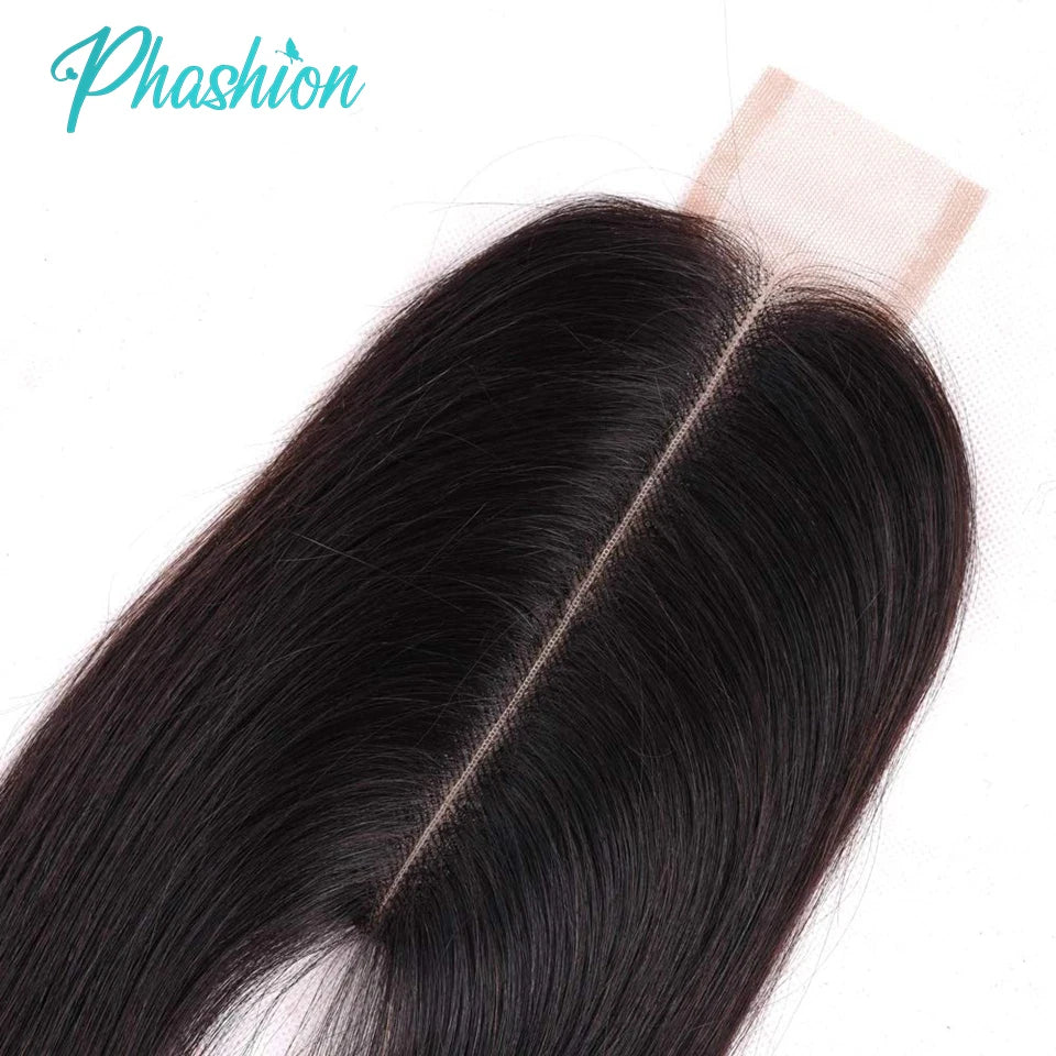 Phashion Kim K 2x6 Swiss Transparent Lace Closure Straight Wave Deep Parting Brazilian Remy Human Hair For Black Women On Sale
