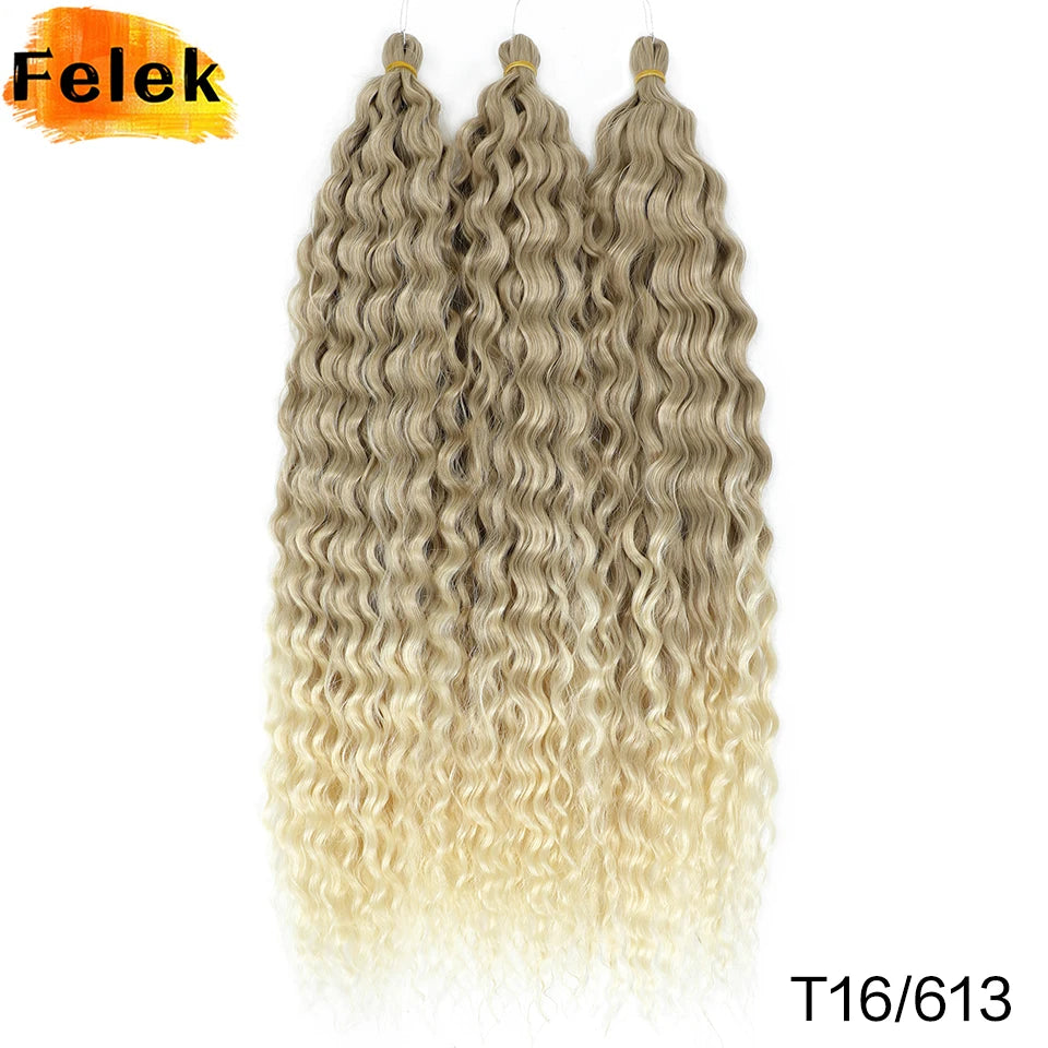 Ariel Curls Crochet Braiding Hair | Water Wave Synthetic Braid Extensions