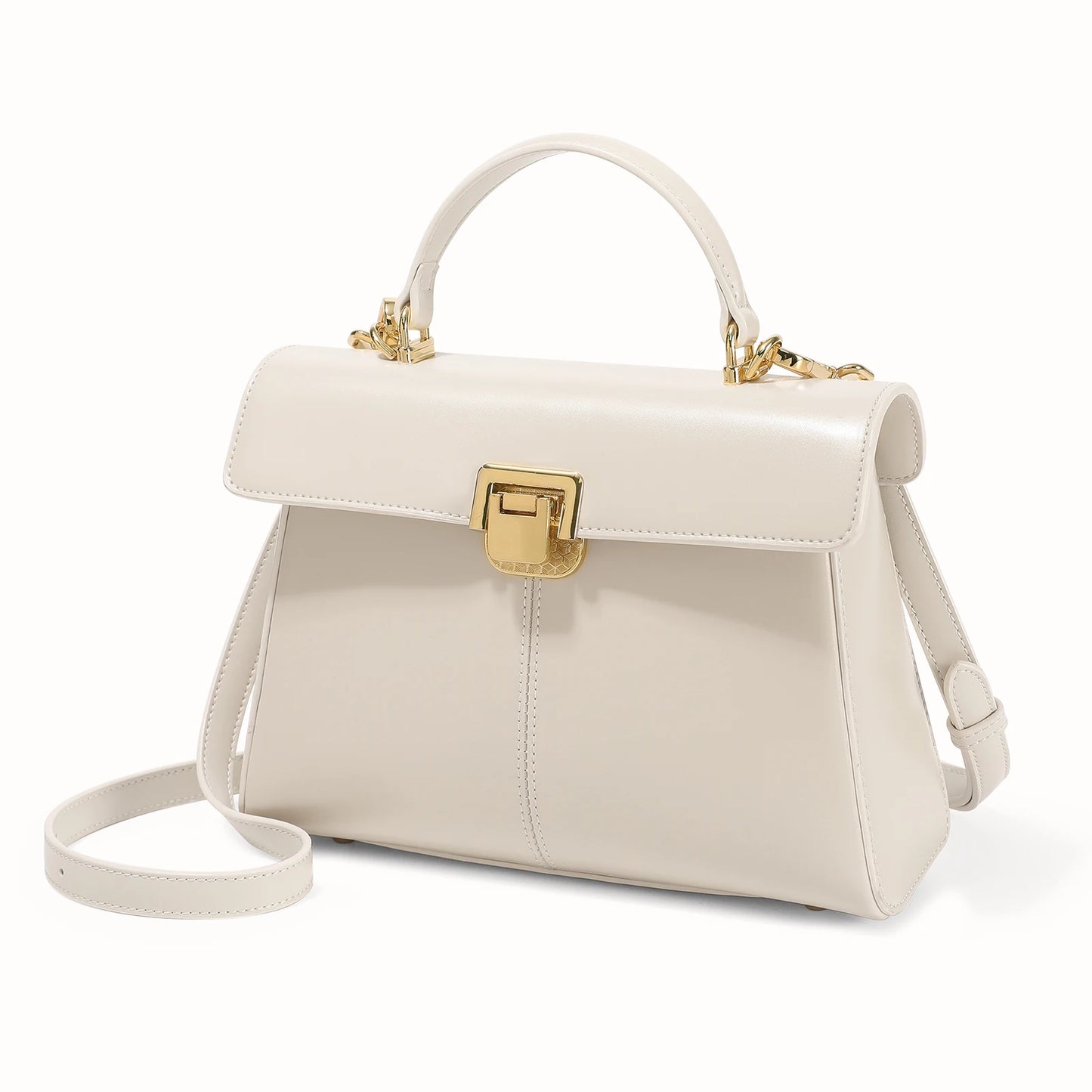 Genuine Leather Women's Bag Luxury Branded Women's Handbag | Fashionable and Versatile Crossbody Bag With Scarf Decor Luxegan