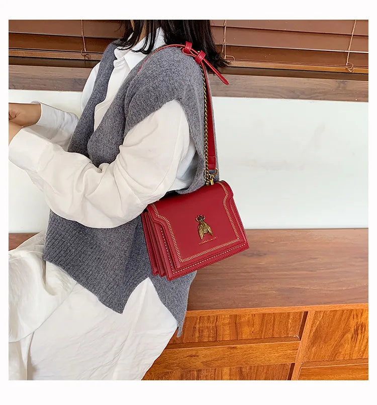 Luxury Brand Women's Handbag | New Retro Bee Female Shoulder Bag & Designer Crossbody Bags Luxegan