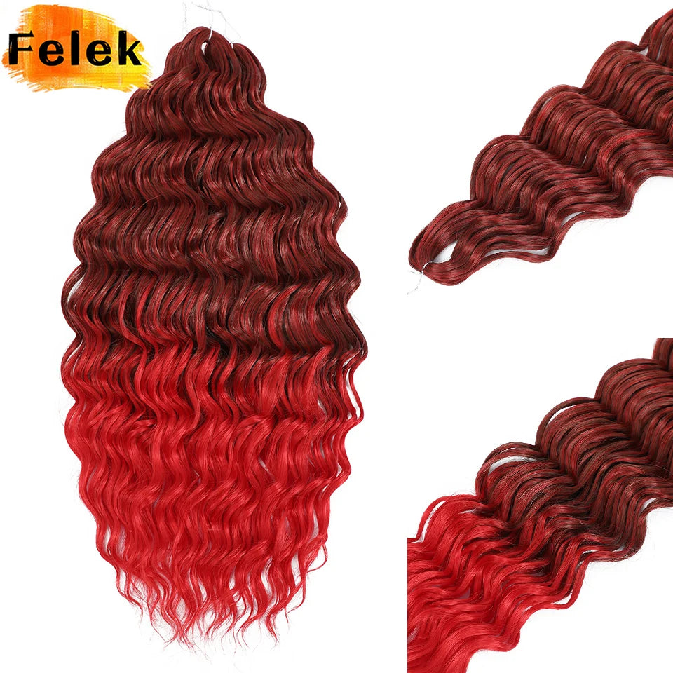 Anna Curls Loose Wave Synthetic Crochet Braiding Hair 24in | 50 Strands | 22 Colors - view 5