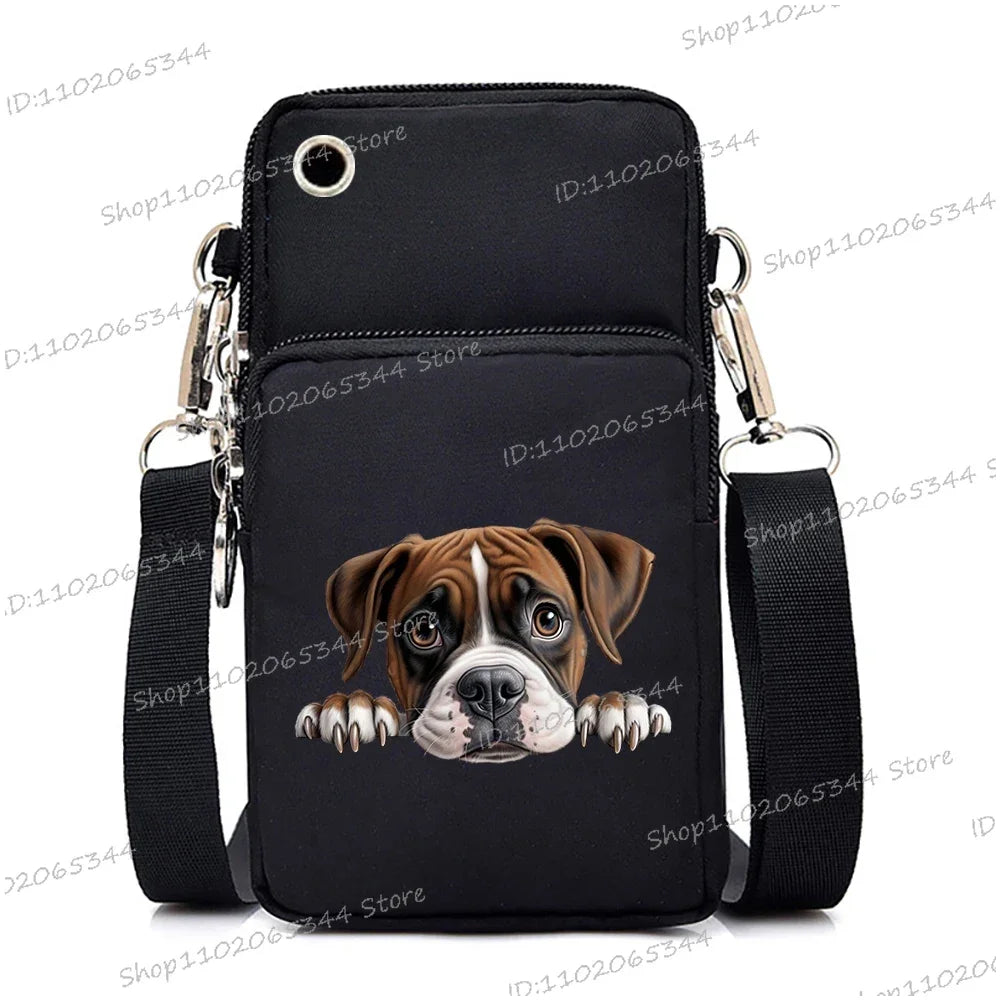 3D Dog Print Mini Bag | Unisex Crossbody & Shoulder Purse Luxegan