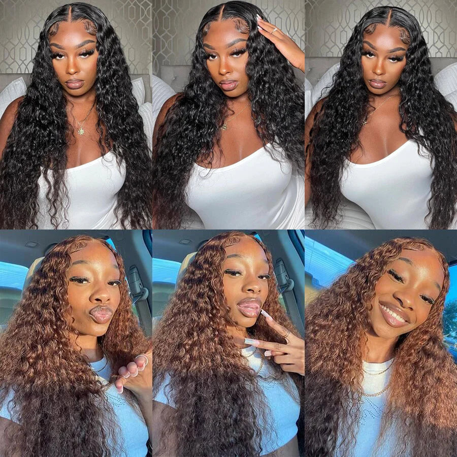 Chocolate Brown Highlight Afro Kinky Curly Bundles | Sophisticated "Deep Water" Ombre Silhouette - view 4