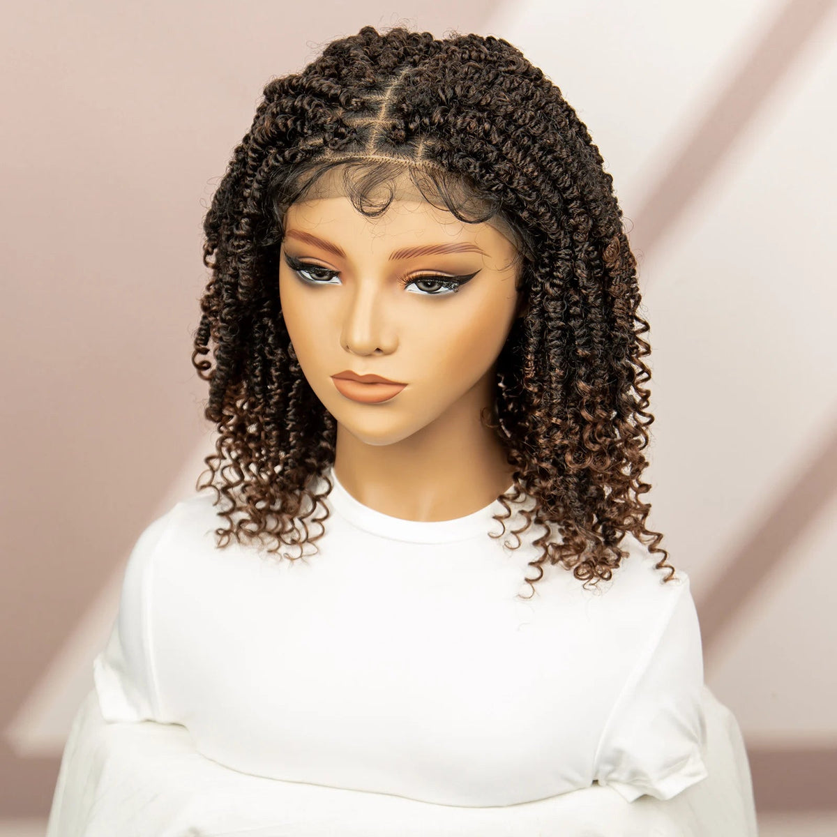 Dreadlocks Braided Wigs Lace Front Braided Wigs Short Box Braided Wigs for Women with Baby Hair Ombre Lace Braids Wigs Luxegan