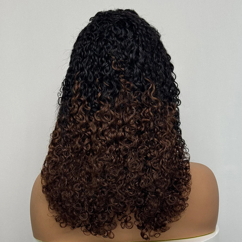 300% Density 99J Highlight Burmese Pixie Cut Wig | Sophisticated 13x4 Transparent Lace Frontal | Elegant "Vietnamese Remy" 16-Inch Silhouette | "Dignified" Kinky Curly Human Hair for Radiant Versatile Styling