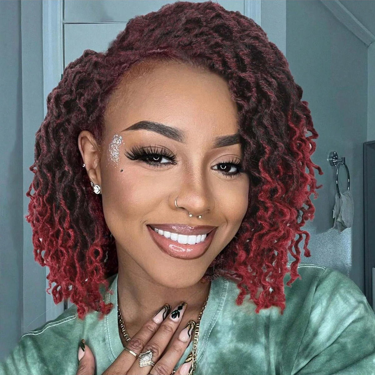 Afro Curly Faux Locs Dreadlock Wig | Crochet Cap | 4 Colours
