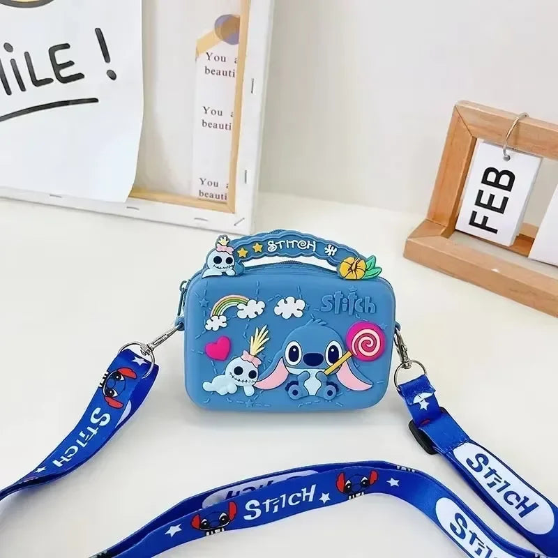 Stitch Disney Silicone Bag | Cartoon Anime Figure Stitch Shoulder Bag (Lilo & Stitch Fashion Kids Girl Accessories Coin Purse Gift)
