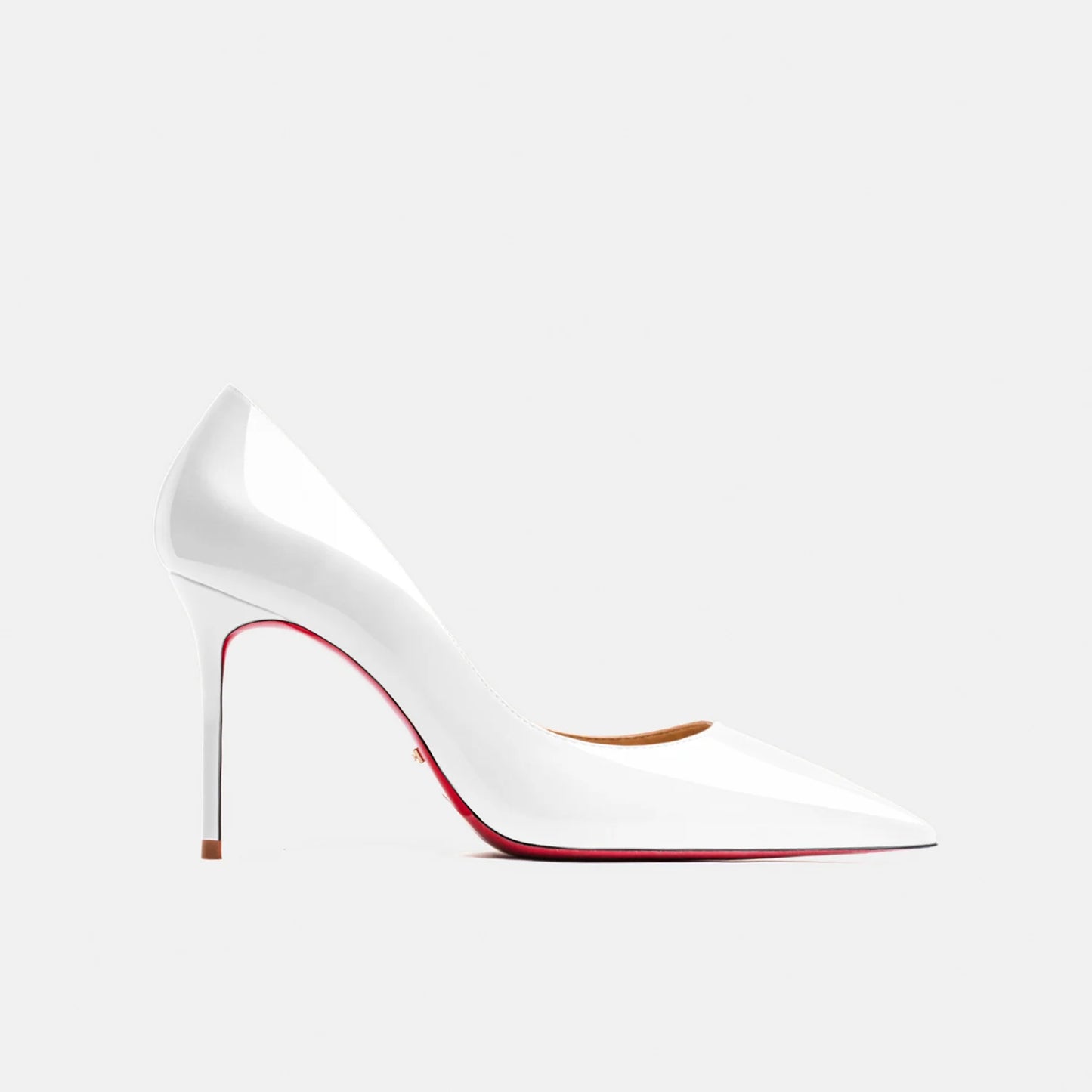 Designer Luxury Brand Stilettos | Sophisticated Red-Bottom Patent Leather Pumps | Elegant "Handmade Classics" Silhouette | "Dignified" Sexy Pointed Toe Party Shoes for Radiant Versatile Styling Luxegan