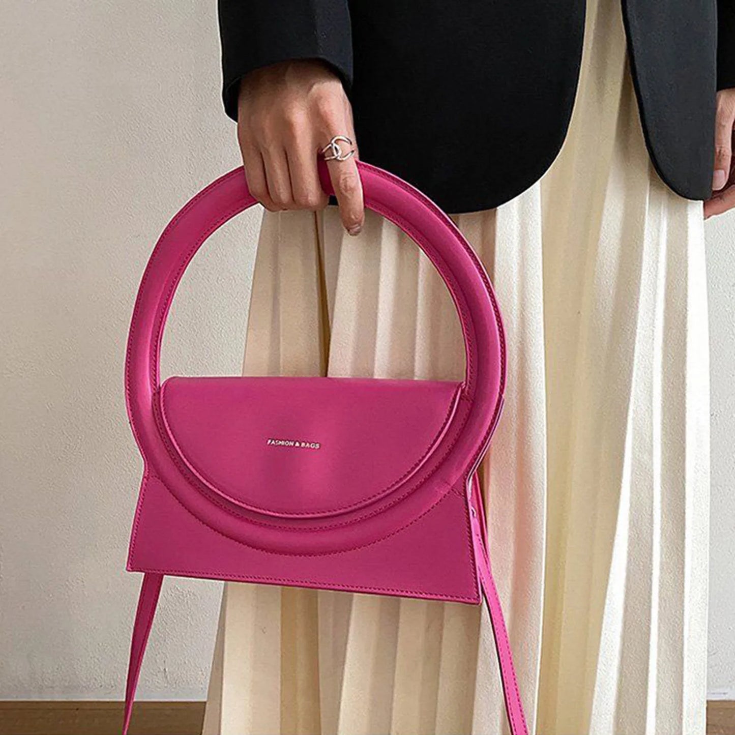 Unique Design Bamboo Saddle Bag | Soft Crossbody Phone Wallet Luxegan