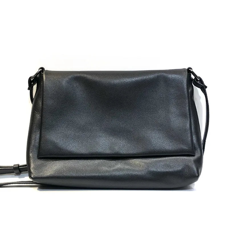 Soft Genuine Leather Bag Ladies | Luxury Crossbody Bag for Women & Solid Color Cell Phone Shoulder Messenger Bag (New Vintage Tote) Luxegan
