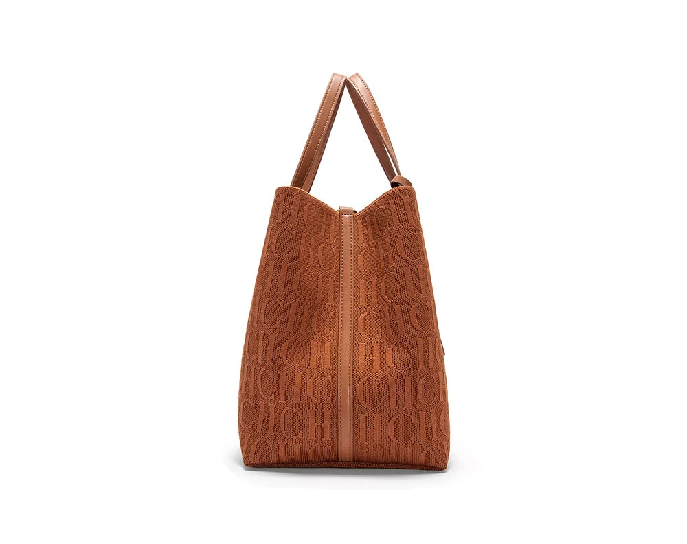 Cotton Classic Retro Tote | Luxury Brand Fur Decoration Large Capacity Bag Luxegan