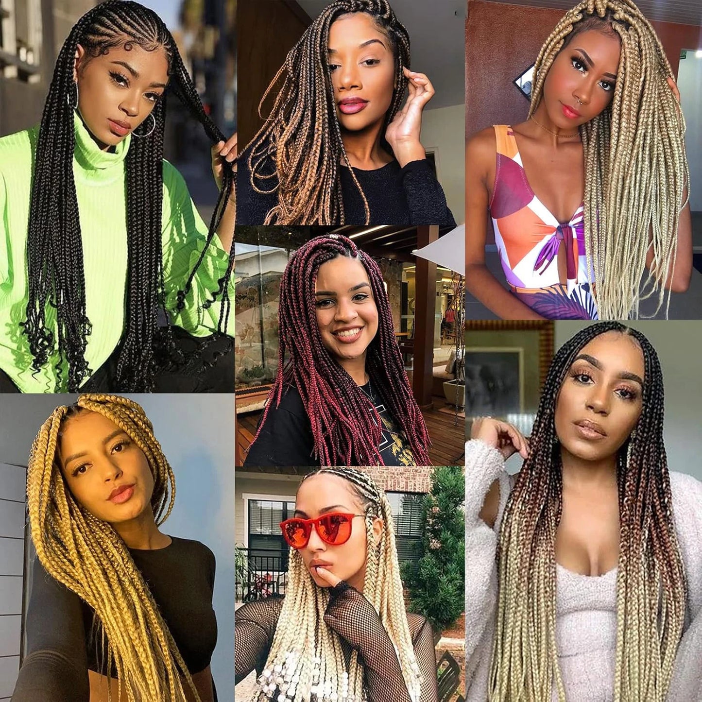 Pre-Stretched Jumbo Braiding Hair 26in – Kanekalon Box Twist Braids | 90g | 15 Colors | 1, 4 or 6 - view 2