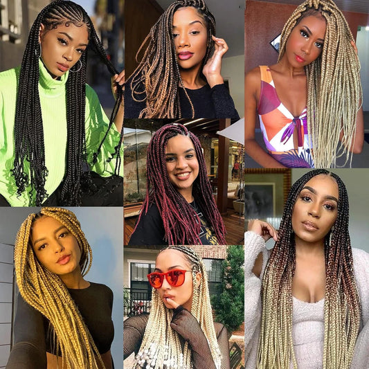 Pre-Stretched Jumbo Braiding Hair 26in – Kanekalon Box Twist Braids | 90g | 15 Colors | 1, 4 or 6 - view 2