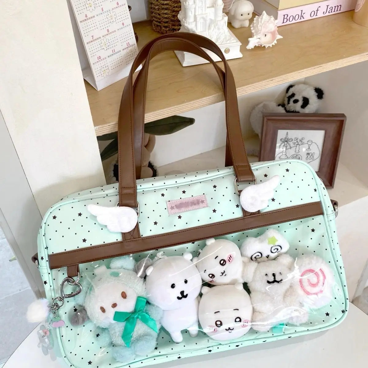 New Cute JK Uniform Ulzzang Shoulder Bag | Original Design Y2K Sweet Polka Dot Women's Bag | Casual Commuting Ita Bag Luxegan