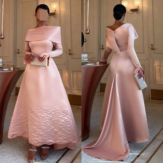 Vestidos Midi de Noche Formales con Pliegues, Drapeados, Cuentas y Lentejuelas, Corte Evasé, Hombros Descubiertos, Hechos a Medida