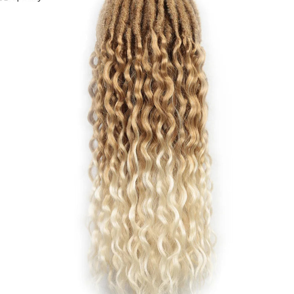 Synthetic Goddess Locs Crochet Braids Hair Extension – 18 Inch Pre-Looped Bohemian Deep Wave Curly - view 9