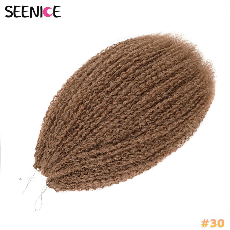 Afro Kinky Curly Crochet Braiding Hair Extensions – Ombre Synthetic Braids for Women | 20 & 28 - view 22