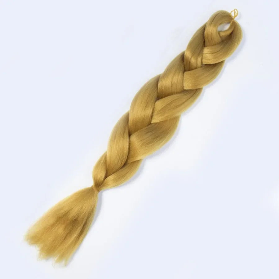 Synthetic Jumbo Braid Kanekalon Braiding Hair 24in | Ombre & Solid Colors | 100g
