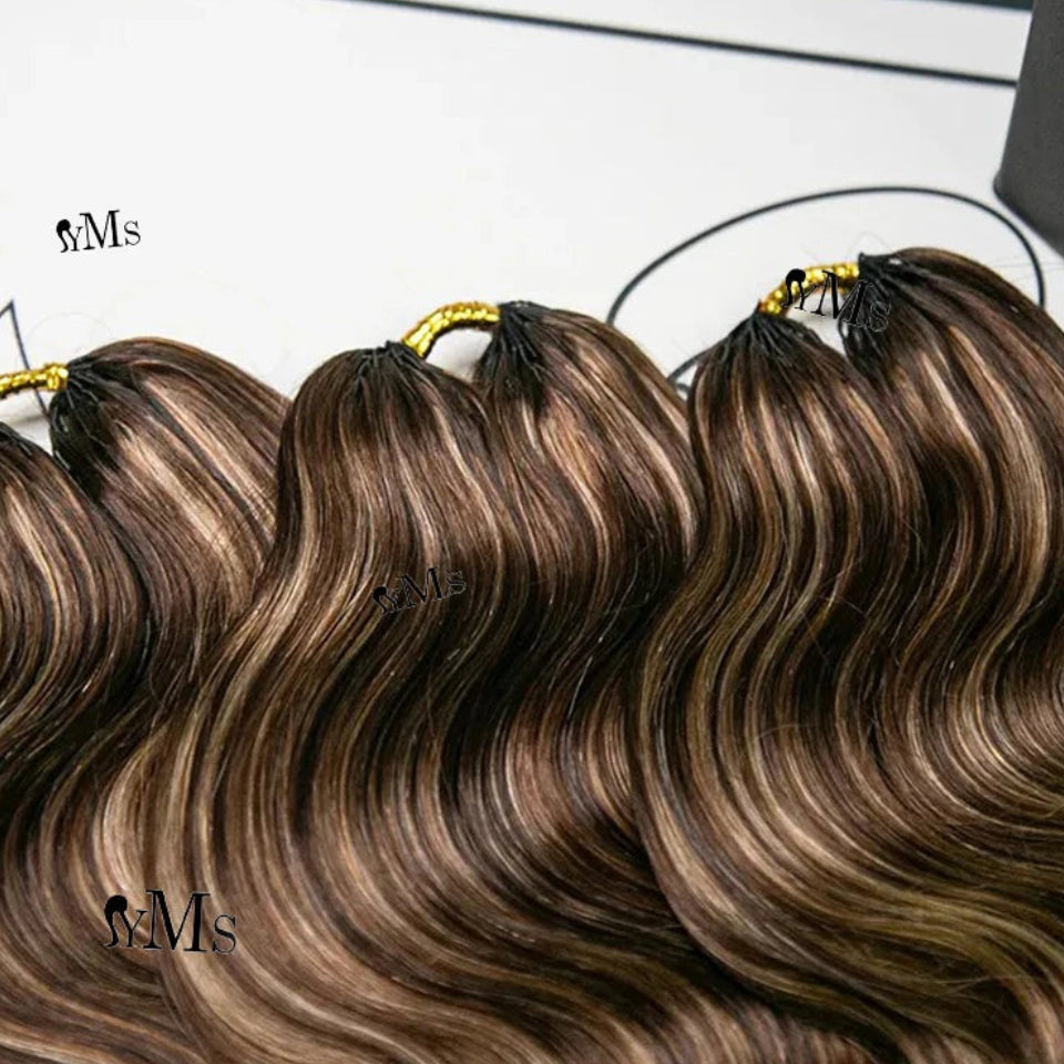 Body Wave Crochet Hair Extensions – Highlight Blonde Mix Luxegan