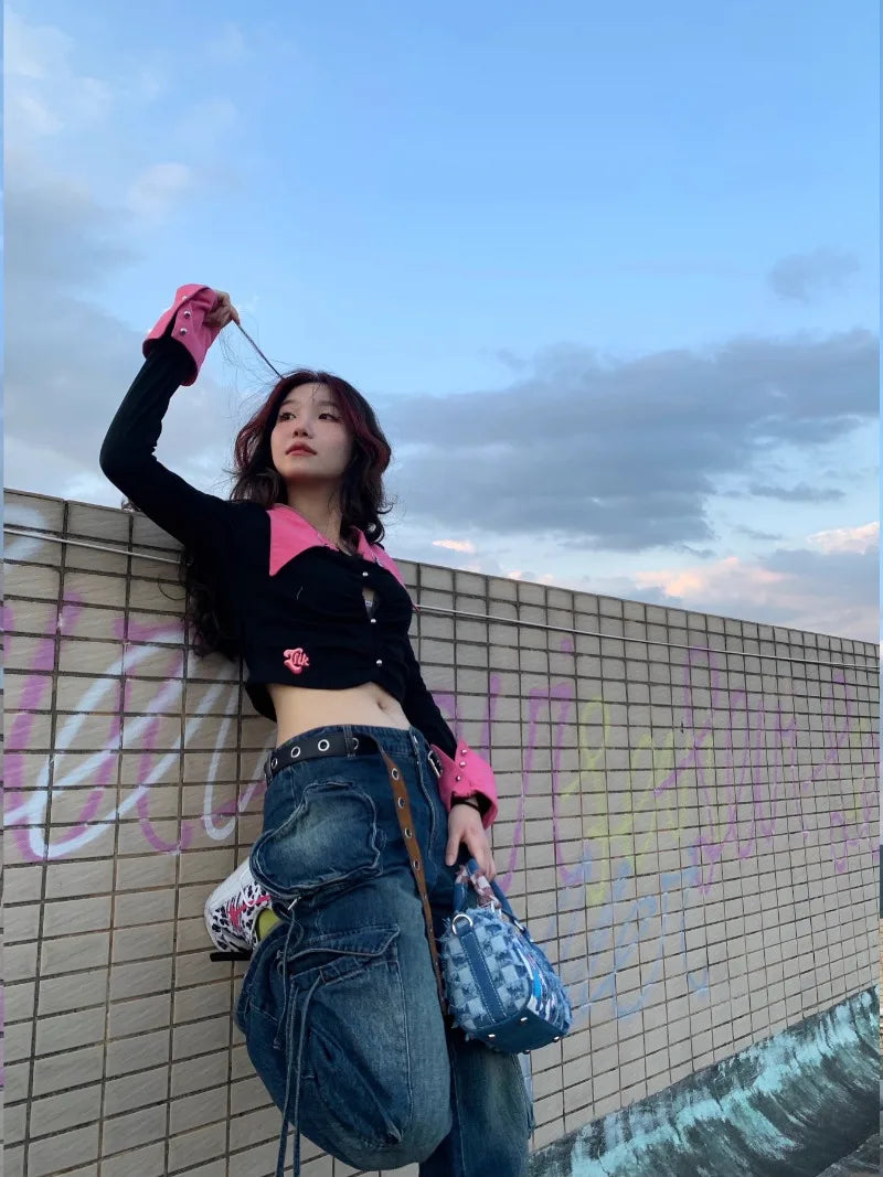 Disney New Cartoon Stitch Denim Shoulder Bag | Hole Splicing Crossbody Bag & Portable Pillow Bag (Casual Tote for Women) Luxegan