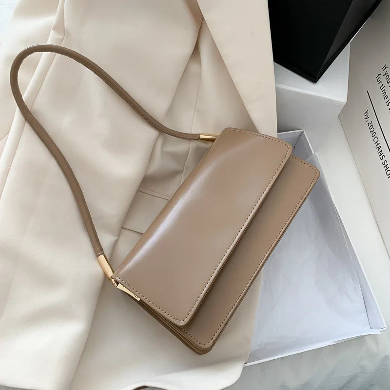 Luxury Brand Crossbody Bags for Women | Fashion Design Underarm & Woman Shoulder Bag (Female Handbag & Purses, Solid Color) Luxegan