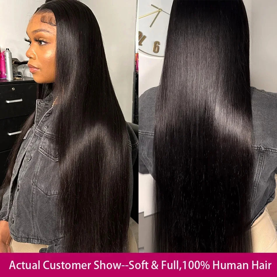 30-Inch Bone Straight Brazilian Human Hair Weave Bundles | 12A Grade Premium Remy Human Hair Weft Extensions | Luxurious 100% Brazilian Straight Sew-In Bundles (1, 3, or 4 Piece Pack, Natural Color) Luxegan