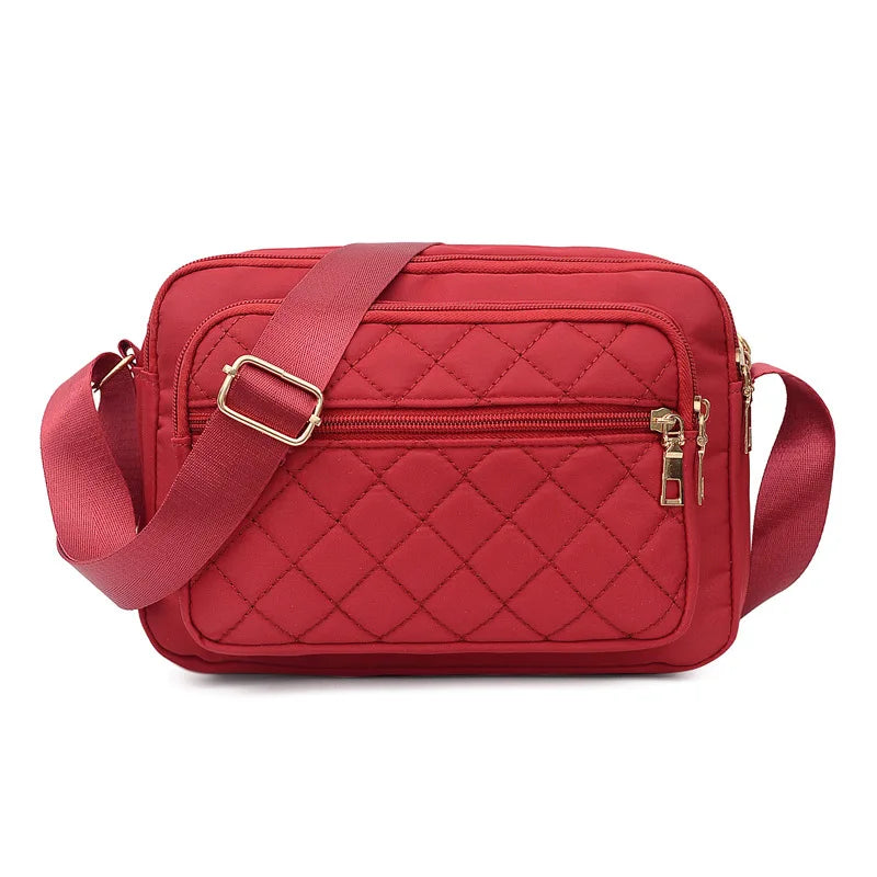 Multiple Compartment Crossbody Bags Women Messenger Bag | Casual Lady Bag Waterproof Nylon Single Shoulder Strap Pack Luxegan