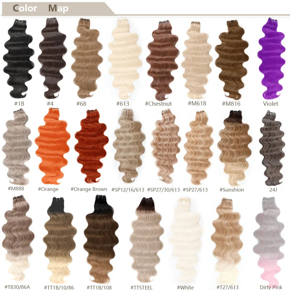High-Temperature Synthetic Body Wave Hair Extensions – 26 & 30 Inch | Piano & Ombre Colors - view 8