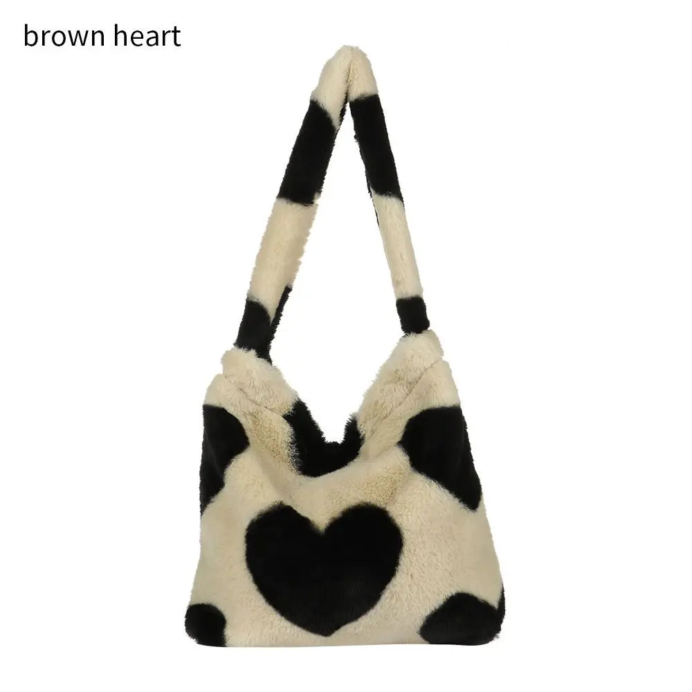 Plush Tote Bag | Fluffy Shoulder & Top-Handle Handbag Luxegan