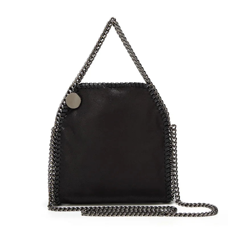 PU Leather Solid Bucket Bag | Soft Fashion Luxury Designer Chain Crossbody Luxegan