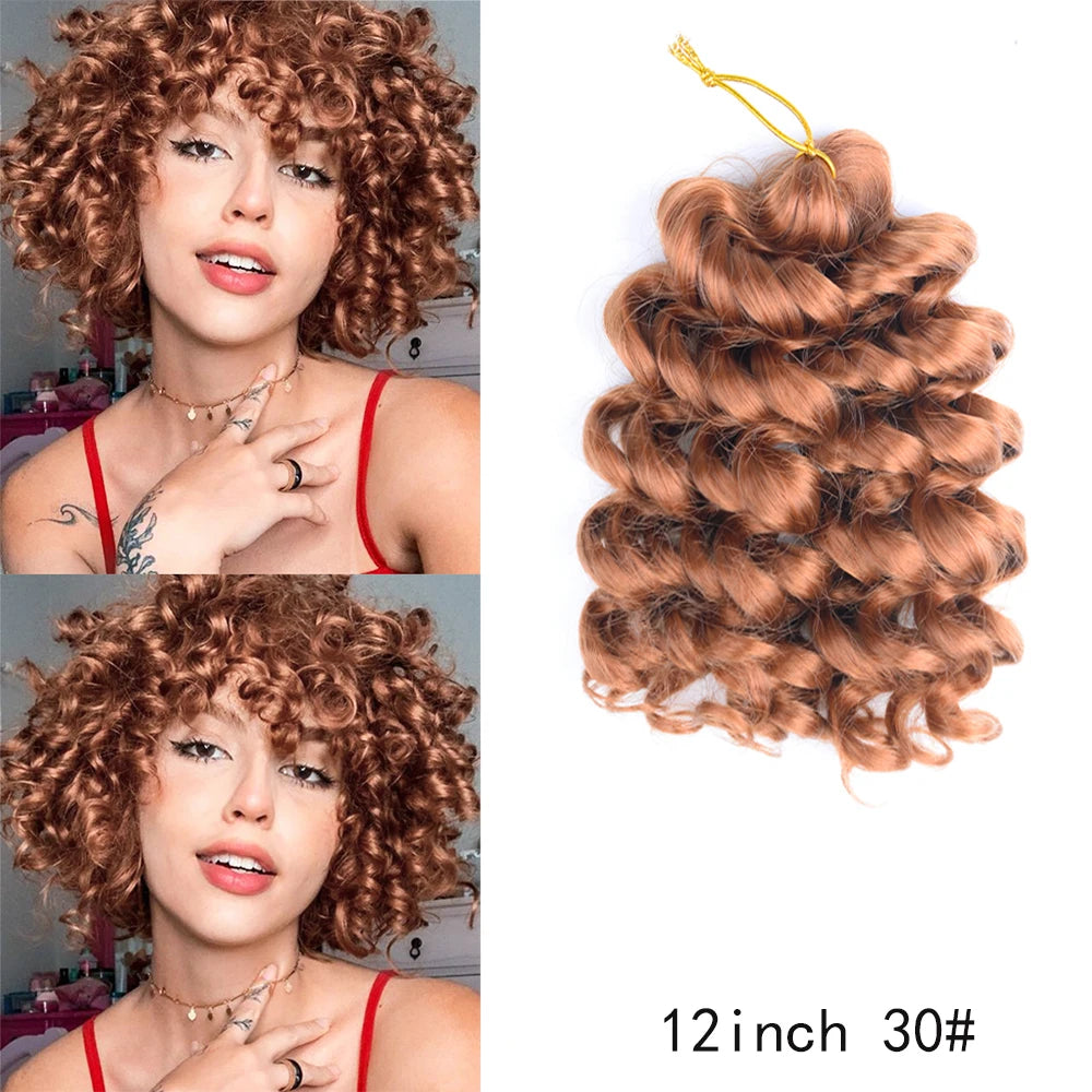 12-Inch Italian Curls Crochet Braiding Hair – Loose Wave | Pre-Stretched | 68 Colors | 75g & 100g - view 35