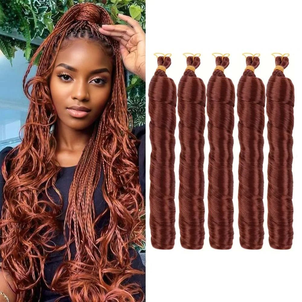 Synthetic French Curl Crochet Braiding Hair – 24 Inch | Pre-Stretched | Loose Wave | 9 Ombre - view 9