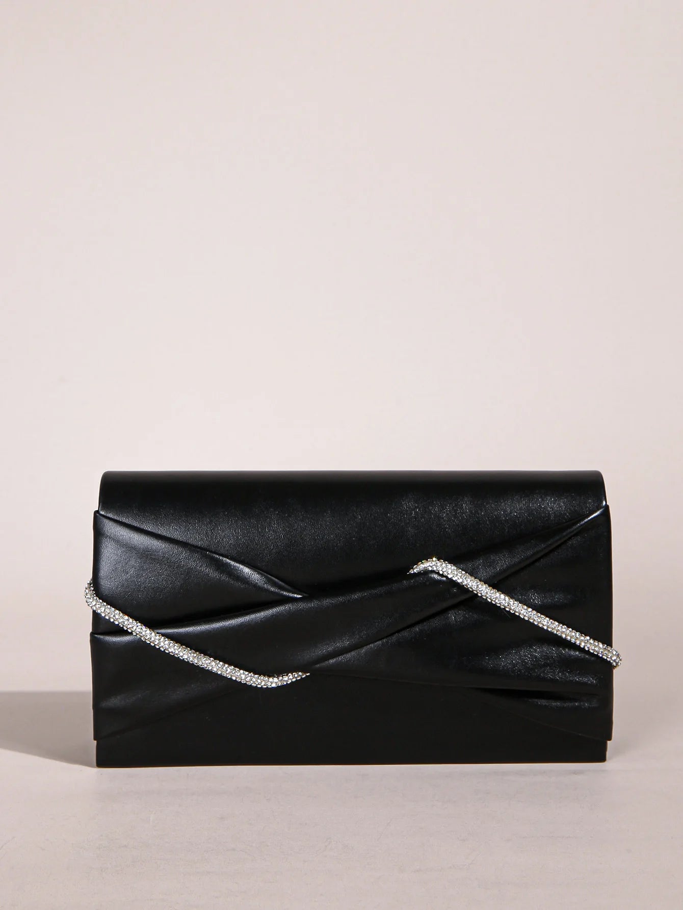 Hand Clutch Bag & Evening Clutch Bag for Women | Sparkling Crystal Rope Ruched Handbags & Glitter Envelope Purse for Party Girls Luxegan