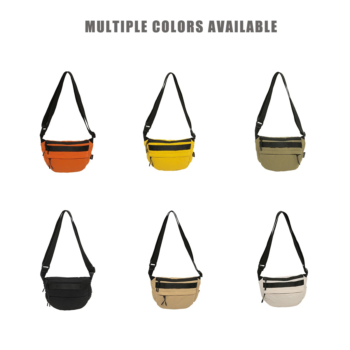 Sling Bag for Cycling & Commuting | Lightweight Large-Capacity Travel Shoulder Bag | Premium Unisex Nylon Sports Waist Pack | Casual Outdoor Shell-Shaped Versatile Crossbody Pack Luxegan