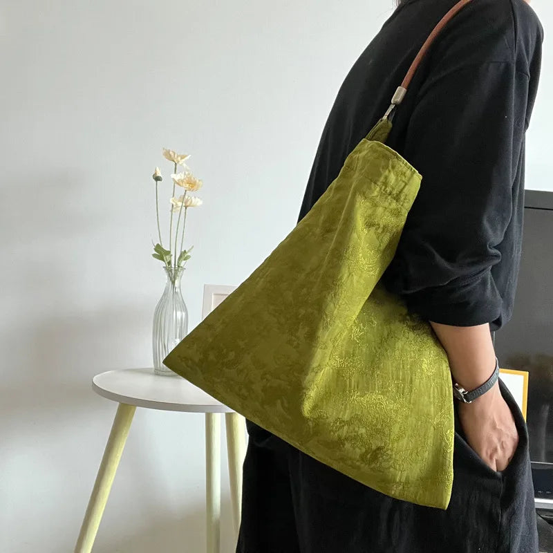 Vintage Jacquard Women’s Shoulder Bag | Luxury Designer Underarm Bag | Large Capacity Crossbody - view 2